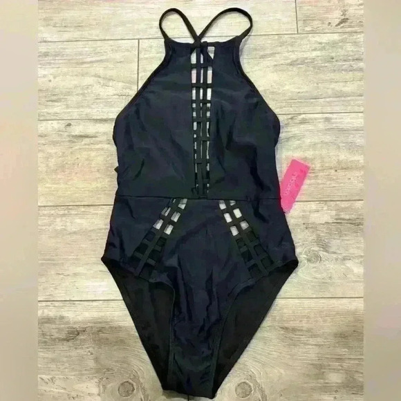 NEW Xhilaration black swim suit XS - Picture 1 of 3